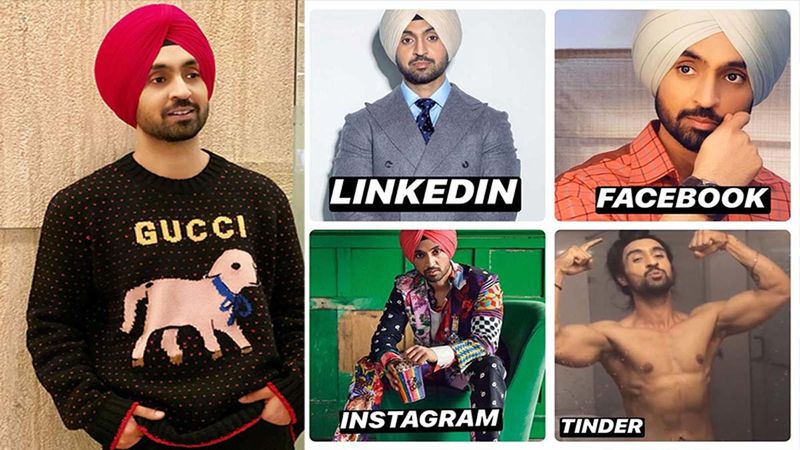 Diljit Dosanjh Shares DP Pictures For His Tinder, LinkedIn, FB And Instagram Profiles; Says His 'Husn' Has 'Laakhon Rang'