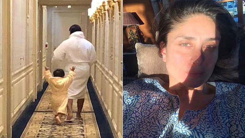 Kareena Kapoor Urges All To Honour Lockdown With A Pic Of Saif And Taimur In Bathrobes; Curious Fans Ask, 'Is That Your House?'