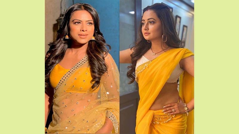 Naagins Nia Sharma And Rashami Desai Don Matching Yellow Sarees; Fash Verdict - EPIC FAIL