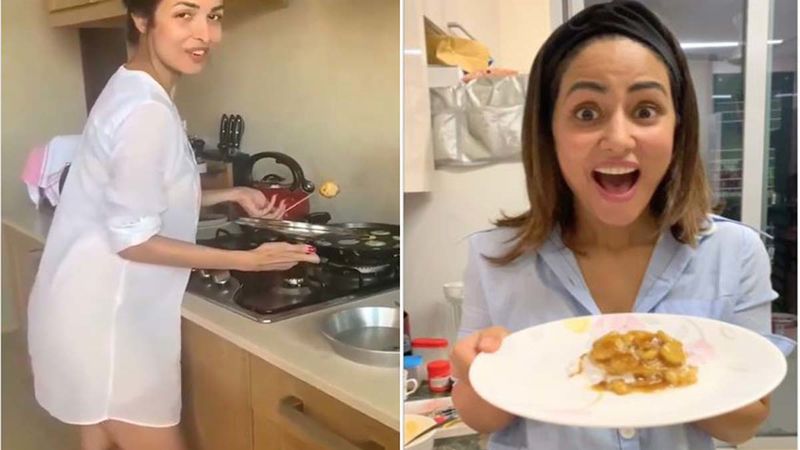 Malaika Arora - Hina Khan Cook-Off: Mala's Spongy Banana Paniyarams OR Hina's Caramelised Banana Pancakes?