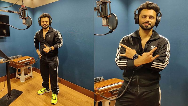 Bigg Boss 14’s Rahul Vaidya Is Beaming With Joy; Singer Clicked Recording His Next Single