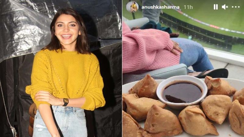 Anushka Sharma Feasts On A Plate Of Hot Samosas, While Enjoying Watching Hubby Virat Kolhi And The Boys Take On New Zealand In WTC Finals