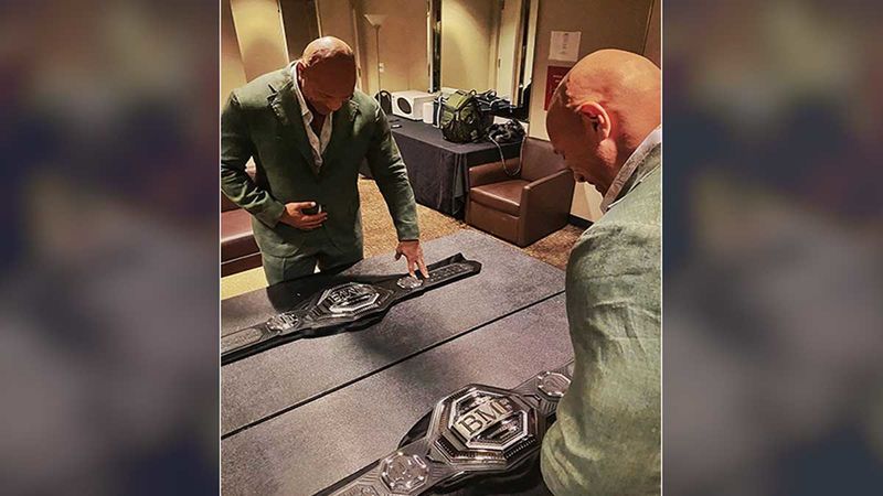 WWE Star ‘The Rock’ Aka Dwayne Johnson Is On A Crazy High As He Awards The BMF Belt To Jorge Masvidal At UFC 244