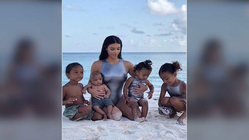 Kim Kardashian Reveals She Goes To Bed At The Same Time As Her Four Kids
