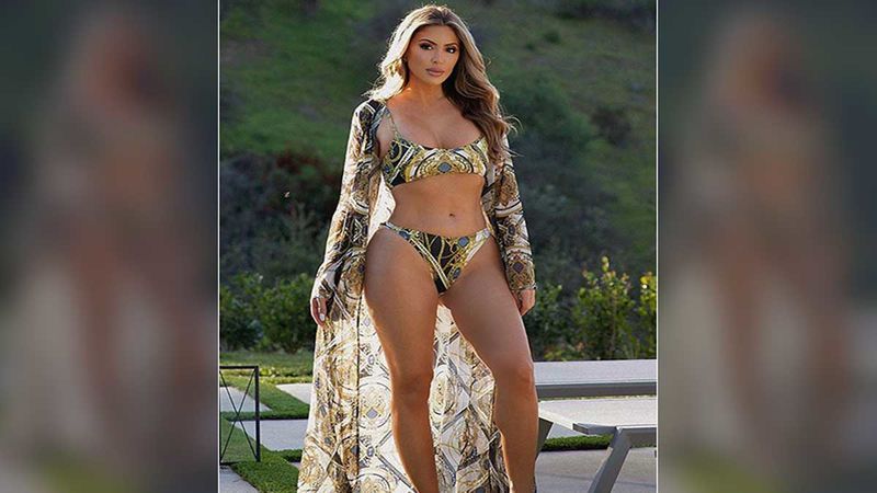 Larsa Pippen Flaunts Her Smoldering Body In Gold Bikini On A Sunny Day; We Want To Dive Into A Pool RN
