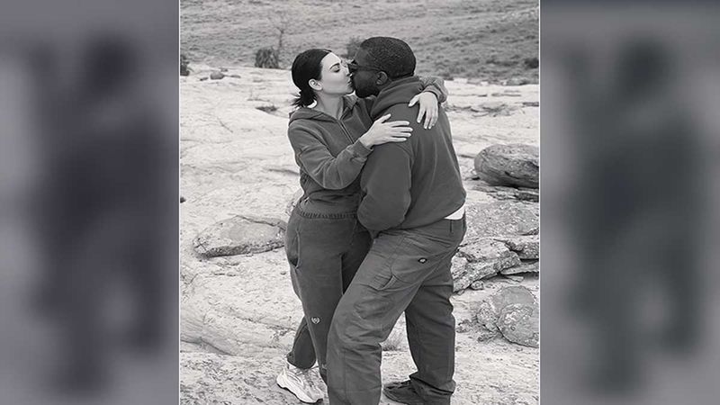 Kim Kardashian - Kanye West Indulge In Some PDA A Few Days Before Valentine's Day; Lock A Love Packed Kiss