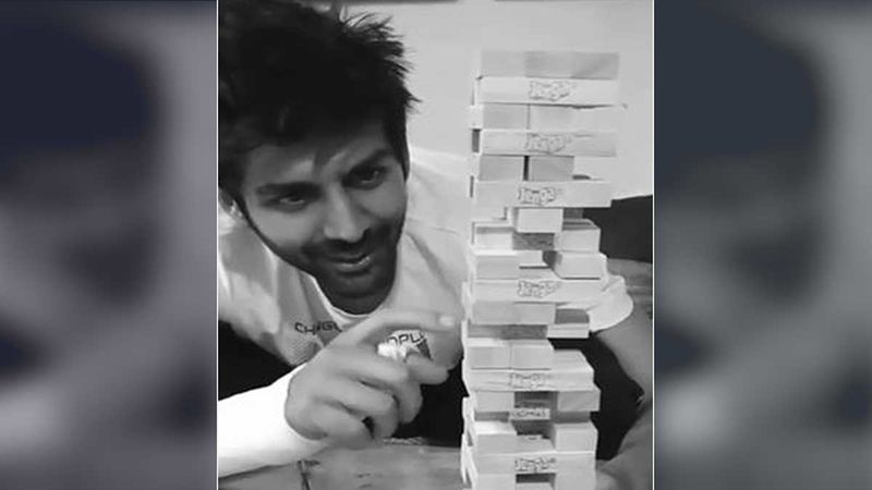 After Bhool Bhulaiyaa 2 Shoot Gets Cancelled, Kartik Aaryan Enjoys Playing Jenga With Family-WATCH