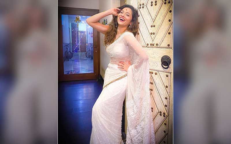 Ankita Lokhande Shares A Smiling Pic In A White Saree; Reveals The Secret Of ‘How To Be Happy’
