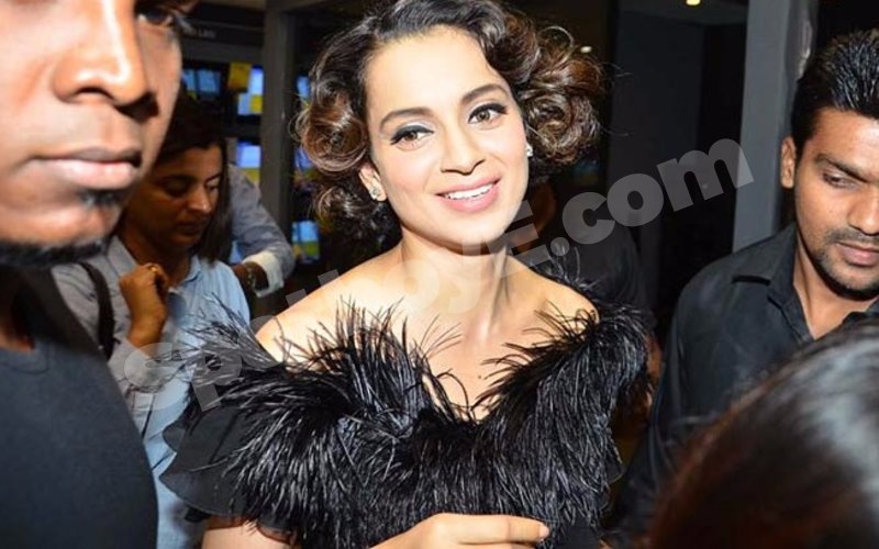 Kangana in a stunning black avatar at Grazia cover launch