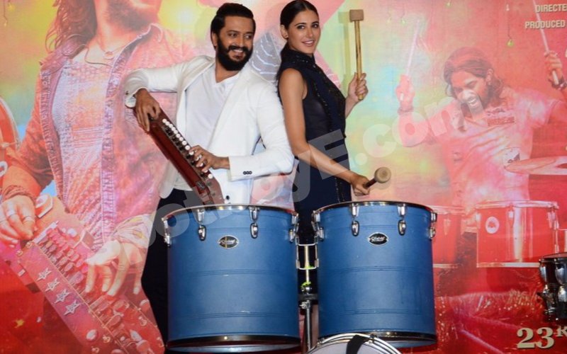 Riteish, Nargis hit the right note at Banjo Trailer Launch