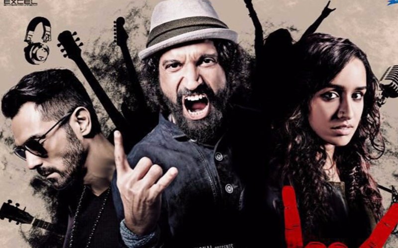 Farhan, Arjun, Shraddha Go Grunge In Rock On 2 Poster