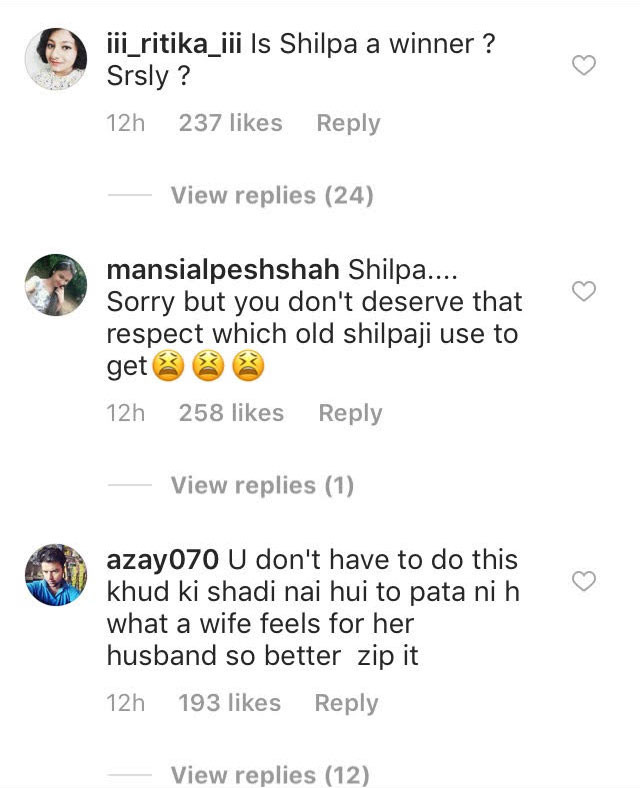shilpa shinde fans troll comments