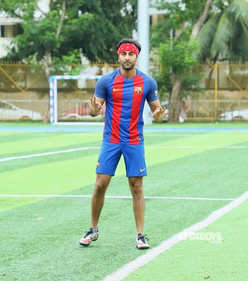 Ranbir Kapoor Brings His A-Game On To The Football Field- View Pics