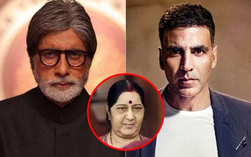 Sushma Swaraj Passes Away:  Amitabh Bachchan And Akshay Kumar Mourn Her Demise, Pay Tribute To Former External Affairs Minister