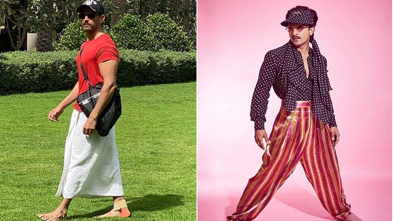 Hrithik Roshan Pairs T-Shirt With A Lungi, Credits Ranveer Singh For His Fashion Inspiration