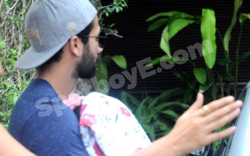 FIRST PICTURES: Shahid Kapoor Takes His Li’l Girl Home