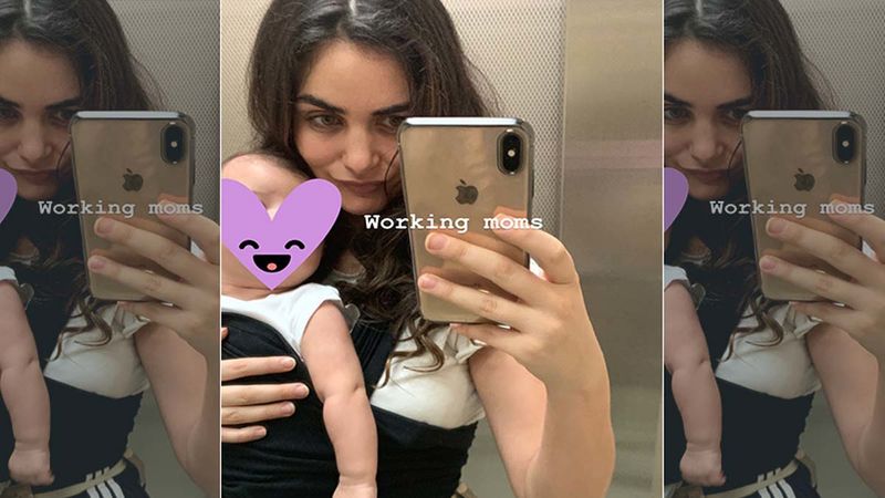 Arjun Rampal's Girlfriend Gabriella Demetriades’ Work Mode On, Shares A ‘Working Moms’ Selfie With Son Arik