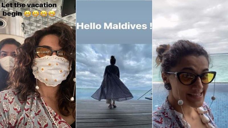 Taapsee Pannu Jets Off To Maldives For A Vacation With Her Sisters, Her INSTA Stories Are A Blast Of Bliss