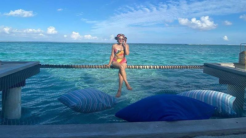 Taapsee Pannu Is A Vision In An Electric Bikini As She Poses Amid Cool Blue Maldivian Waters