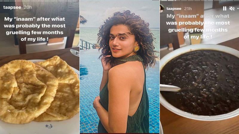 Taapsee Pannu Gorges On Chole Bhature And Cakes, Calls It Her Prize After An Intense Shooting Schedule