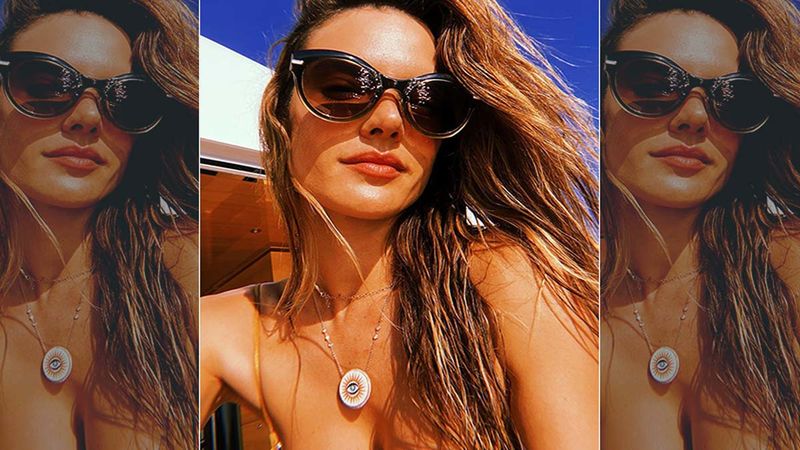 Supermodel Alessandra Ambrosio Enjoys Her Beach Life In An Electric Blue Skimpy Bikini- Picture Inside