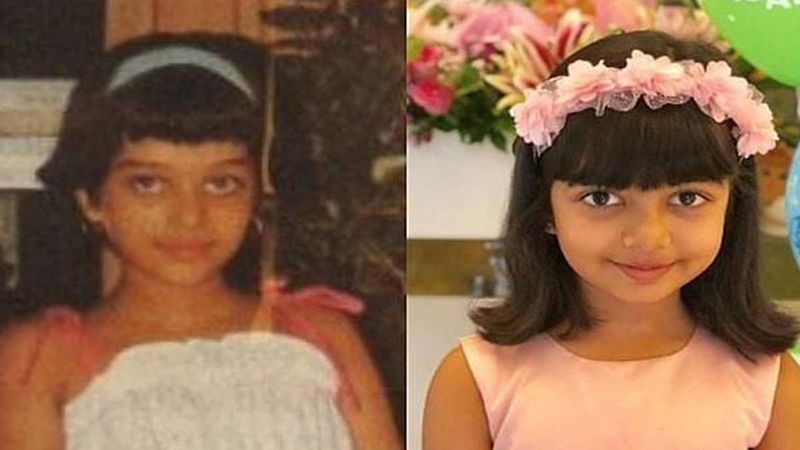 Omg Aishwarya Rai Bachchan S Childhood Picture With Bangs Is Exactly What Aaradhya Bachchan Looks Like Now omg aishwarya rai bachchan s childhood