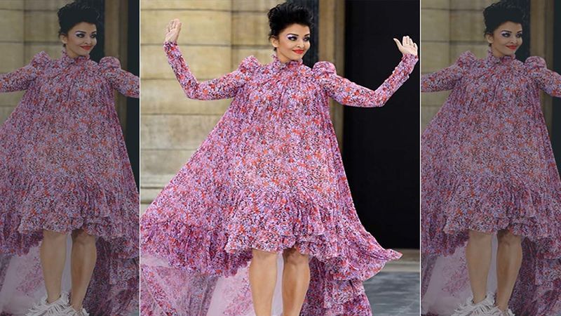 Aishwarya Rai Bachchan Makes A Breathtaking Appearance At Paris Fashion Week That Is All About Winks And Kisses; Video Inside