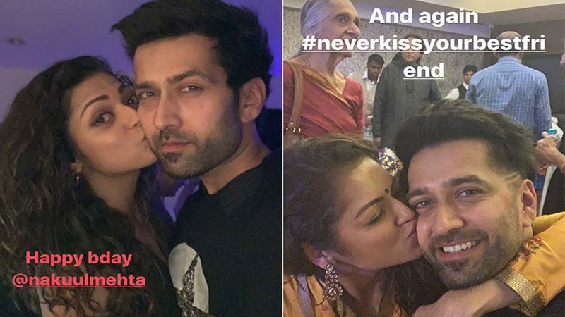 Birthday Boy Nakuul Mehta Gets A Sweet Kiss From Good Friend Drashti Dhami; Makes Us Laugh Hard With B'Day Post