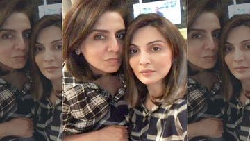 Rishi Kapoor's Girls Riddhima Kapoor Sahni And Neetu Kapoor Twin In Black-And-White Checkered Shirts; Look Adorable