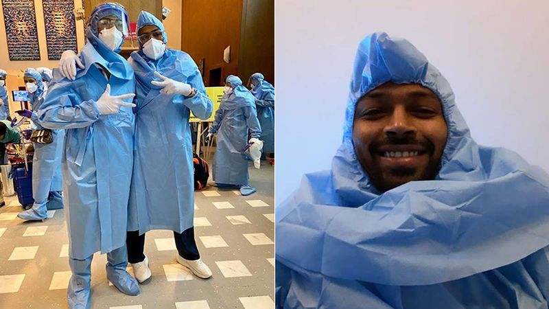 IPL 2020: Hardik And Krunal Pandya Drop Pictures Wearing PPE Suits At The Airport; Krunal Says, ‘Getting Used To Our New Travel Kit’