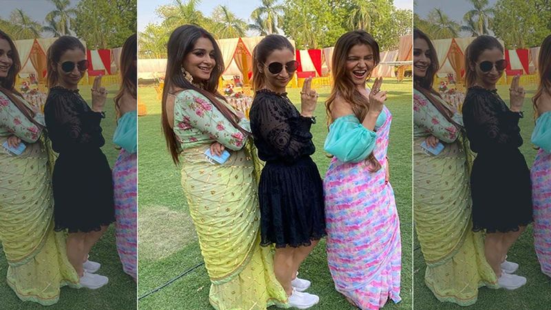 Rubina Dilaik And Dipika Kakar Pose Like Boss Ladies In Latest Pic; Former Bigg Boss Winners Look Cheerful As They Have Some Fun On The Set