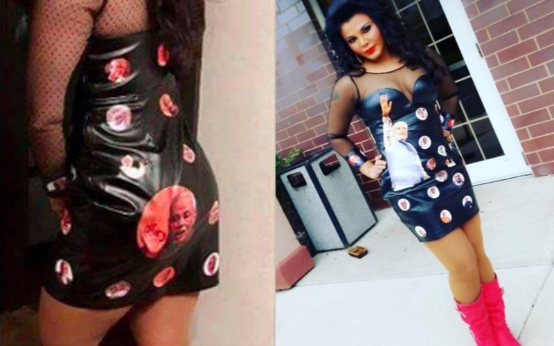 Rakhi Sawant has Modi's pics over Her Bosom And Derriere