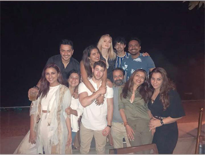 priyanka chopra nick jonas with their friends