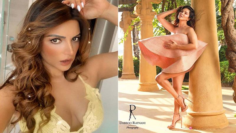 Copy "Hat": Shama Sikandar Recreates Sunny Leone's Bold Dabboo Ratnani Calendar Photoshoot, Covers Her Modesty Behind A Big Sun Hat