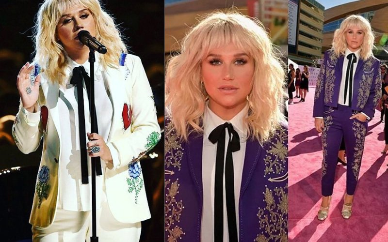 Kesha’s Billboard ‘16 look was homage to Prince