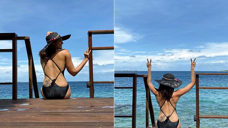 Karishma Tanna Looks Ravishingly Hot In A Black Monokini; Her Sexy Back Has All Our Attention