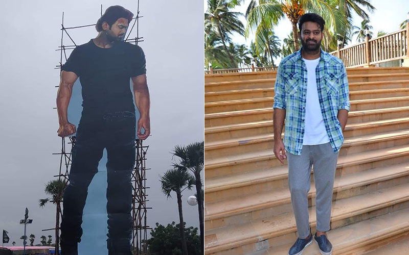 Prabhas’ Fans Surprise Him With A Massive 70-Feet Installation In Hyderabad