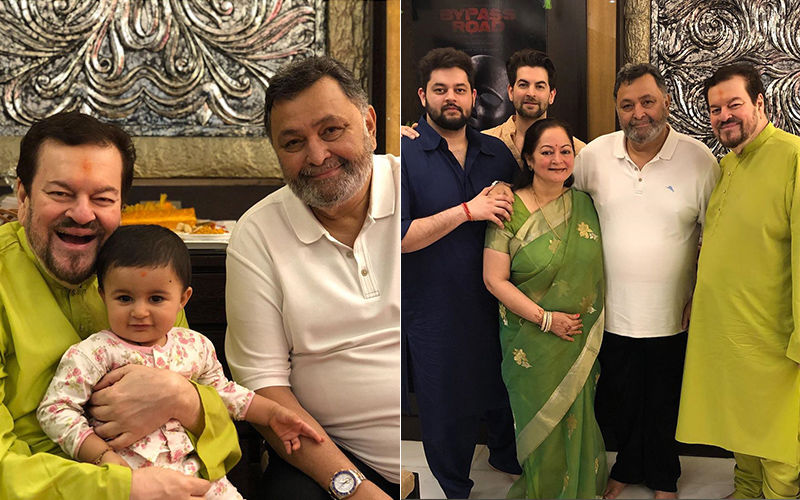 Post His Return From The US Rishi Kapoor Visits Neil Nitin Mukesh's House For Ganpati Darshan: View Pics
