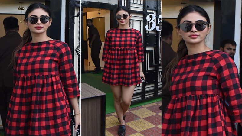 Mouni Roy Looks Cute In A Chequered Ultra Short Outfit, But Did She Just Forget To Wear Pants?
