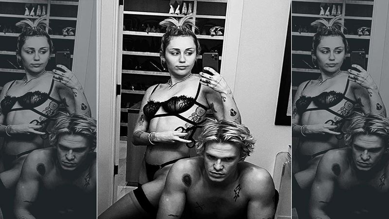 Miley Cyrus Strips Down To Lingerie To Enjoy Super Bowl Game With BF Cody Simpson; It's Getting HOT