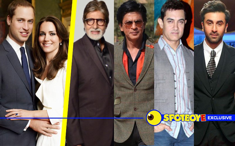 Amitabh, SRK, Aamir, Ranbir get invited to Prince William-Kate's Royal Bash