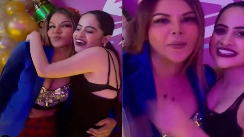 VIRAL! Rakhi Sawant And Urfi Javed Recreate Allu Arjun's Iconic Hand Gesture From Pushpa: The Rise; Fan Says, 'Ek Kam Thi Ki Doosri Bhi Aa Gayi'