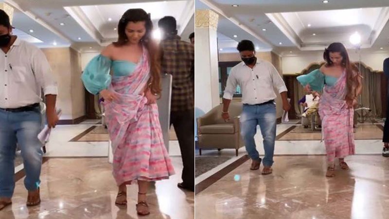 Bigg Boss 14's Rubina Dilaik Moonwalk's Michael Jackson Style In A Saree; Unleashes Her Goofy Side On The Sets Of Show Shakti