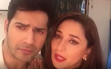 Madhuri Dixit makes her dubsmash debut with Varun Dhawan