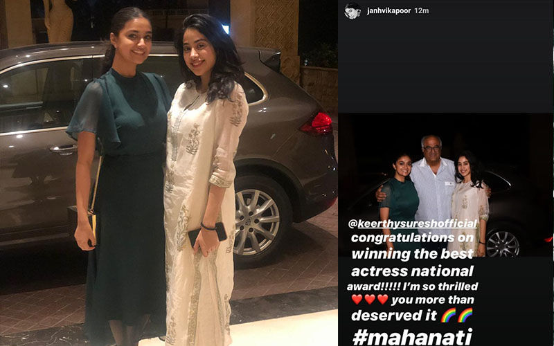 Janhvi Kapoor Showers Keerthy Suresh With Love And Praises For Winning National Film Award 2019