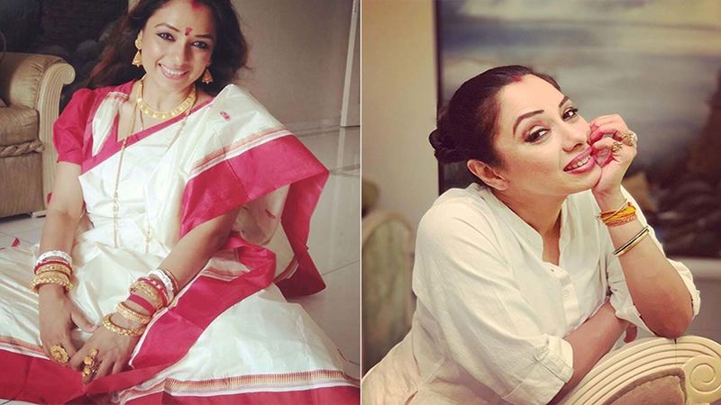 Anupamaa Actress Rupali Ganguly Dresses In A Traditional Bengali Saree; Urges Us To Count Our Blessings And Forget Stress
