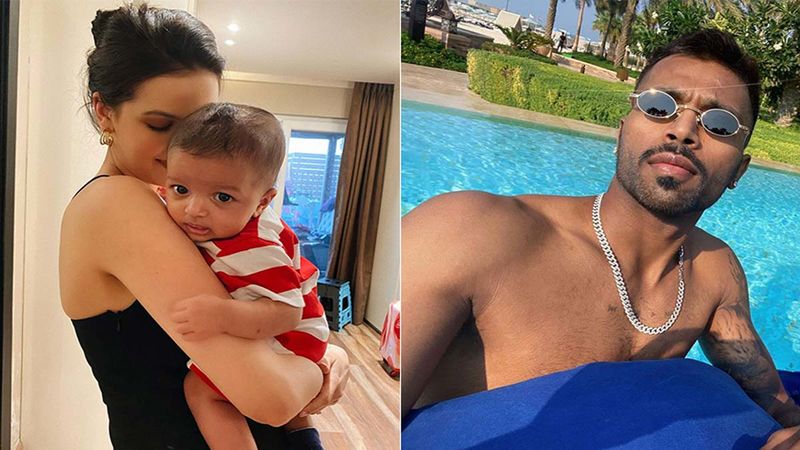 Natasa Stankovic Gets Clicked As She Chills With Son Agastya; Surrounds Herself With Pet Pooches, Hubby Hardik Pandya Drops A Red Heart