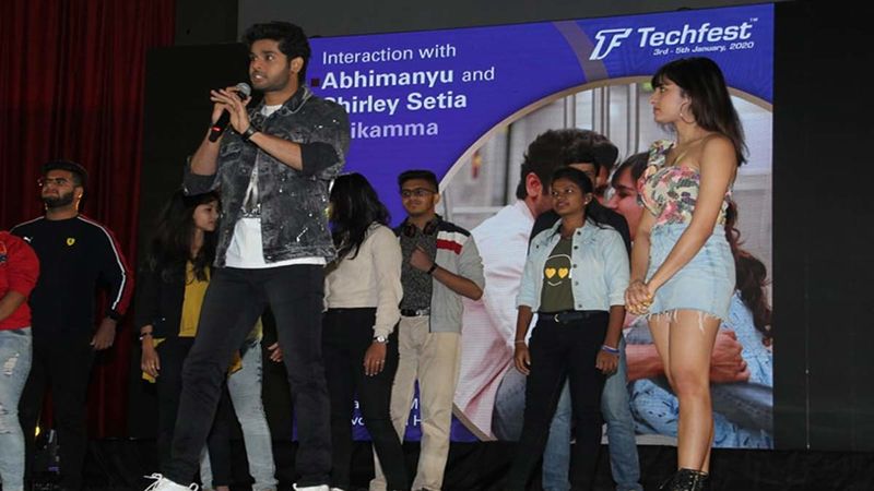 Abhimanyu Dassani And Shirley Setia Have A Blast During The Promotions Of Nikamma At A College Fest