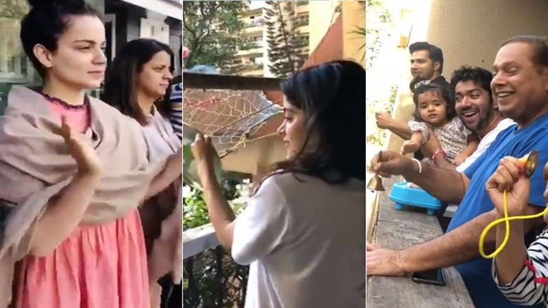 Janta Curfew: Kangana Ranaut, Janhvi Kapoor, Varun Dhawan And Others Follow PM Modi's Instructions; Clap Hands At 5- VIDEO