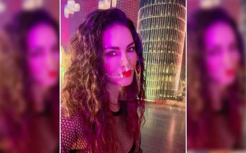 Sunny Leone Snapped Wearing A Transparent Face Mask But Netizens Can't Get Over It As They Say 'Its Pointless'